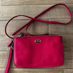 Coach Fuchsia Leather Crossbody Bag